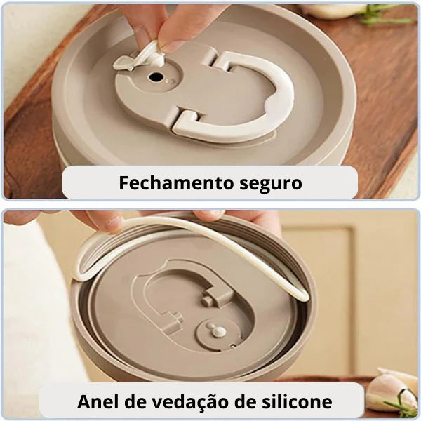 Kit 3 Lancheiras Térmicas Premium Lunch Box + Bolsa Térmica