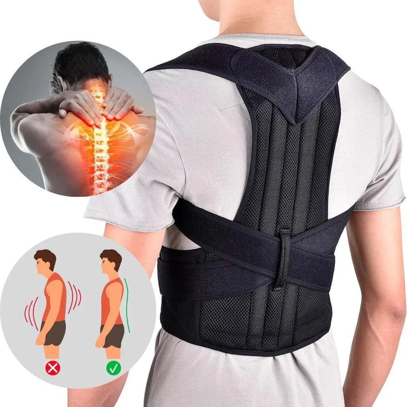Cinta Postural Unissex com Reforço Lombar - Ajuste Firme e Conforto para a Coluna