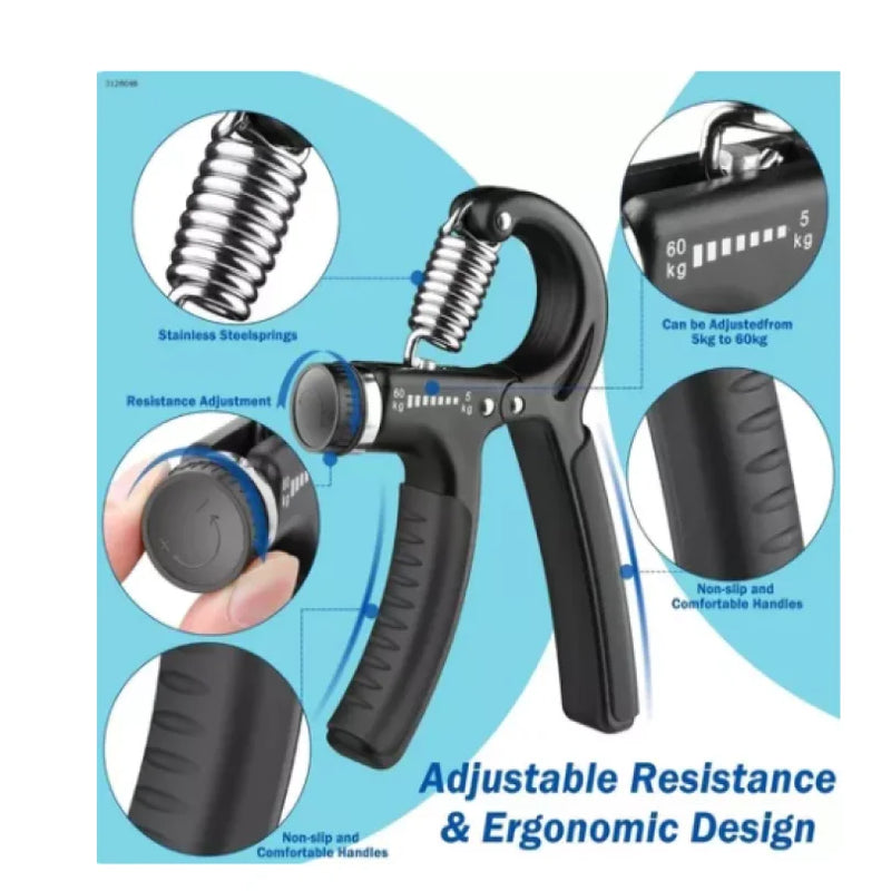 Hand Grip Ajustável 5kg a 60kg – Ideal para Fisioterapia e Fortalecimento