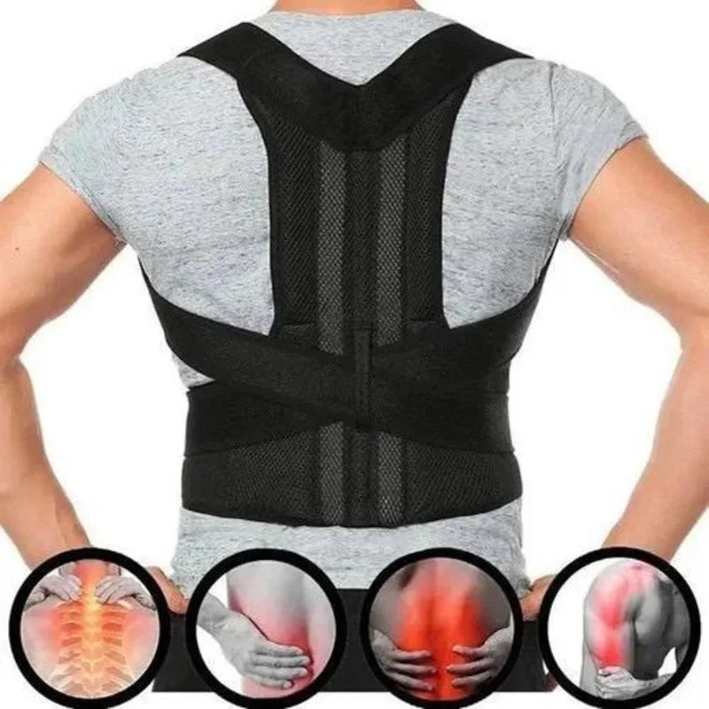 Cinta Postural Unissex com Reforço Lombar - Ajuste Firme e Conforto para a Coluna