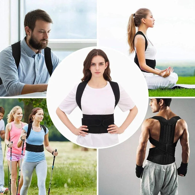 Cinta Postural Unissex com Reforço Lombar - Ajuste Firme e Conforto para a Coluna