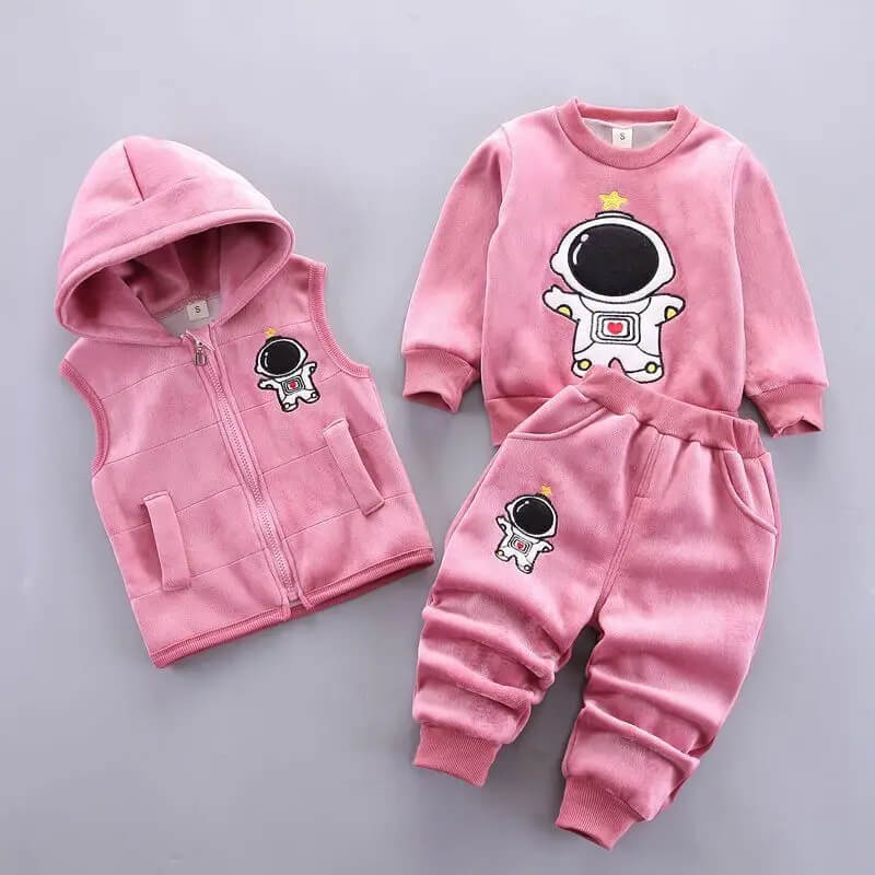Conjunto Moletom Infantil Astronauta 3 Peças