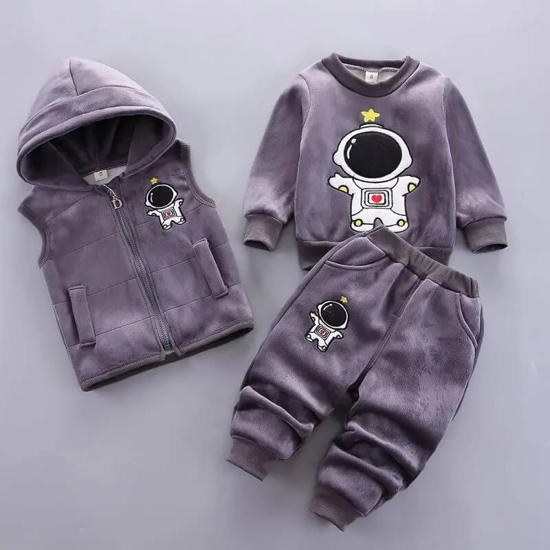 Conjunto Moletom Infantil Astronauta 3 Peças