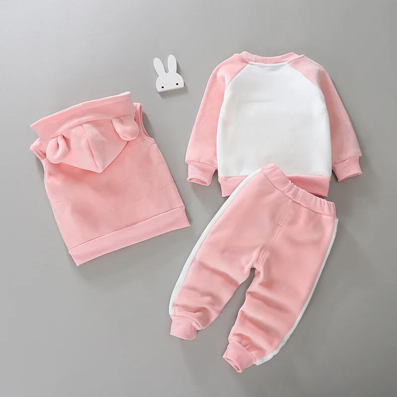 Conjunto Moletom Infantil Gatinho 3 Peças