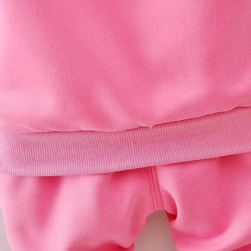 Conjunto Moletom Infantil  com Capuz e Estampa de Flores