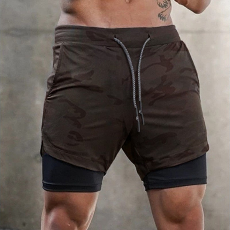 Short Masculino 2 em 1 Com Bolsos