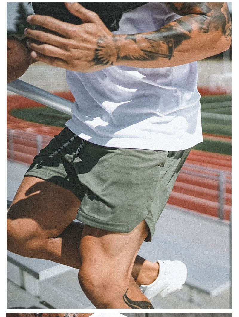 Short Masculino 2 em 1 Com Bolsos