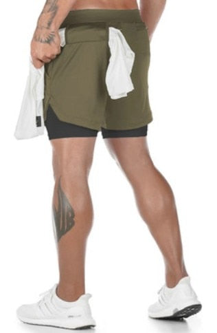 Short Masculino 2 em 1 Com Bolsos