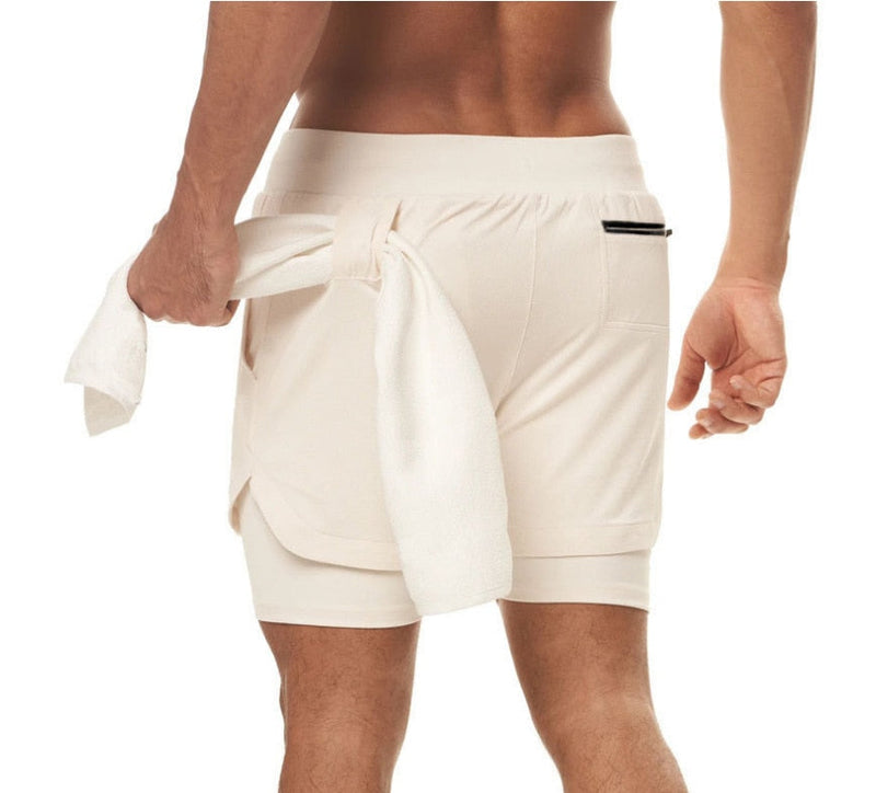 Short Masculino 2 em 1 Com Bolsos