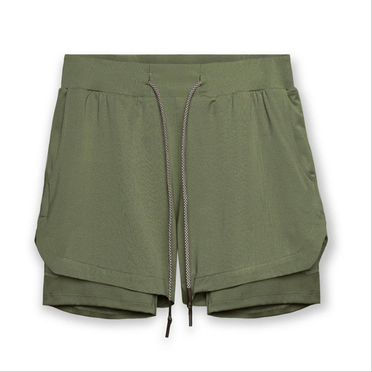 Short Masculino 2 em 1 Com Bolsos