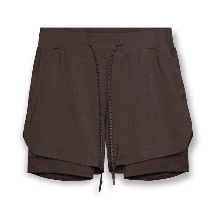 Short Masculino 2 em 1 Com Bolsos