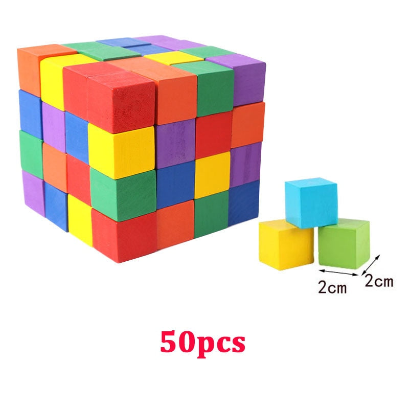 Blocos em Madeira para Empilhar Coloridos