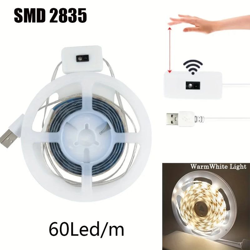 Fita de LED discreta com sensor de movimento, controladora