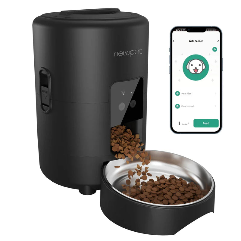 Comedouro Para Cães e Gatos Automático Newpet 2L – Controle pelo Wi-Fi Com o Celular