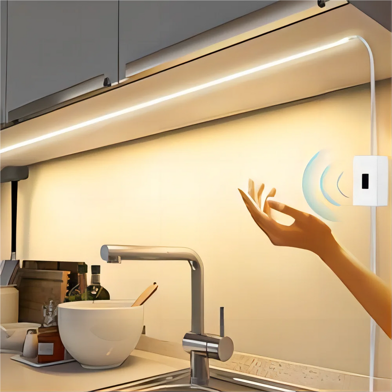 Fita de LED discreta com sensor de movimento, controladora