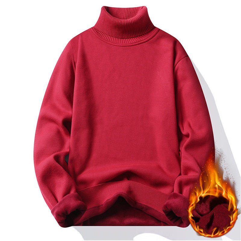 Suéter Masculino de Gola Alta -Outono Inverno