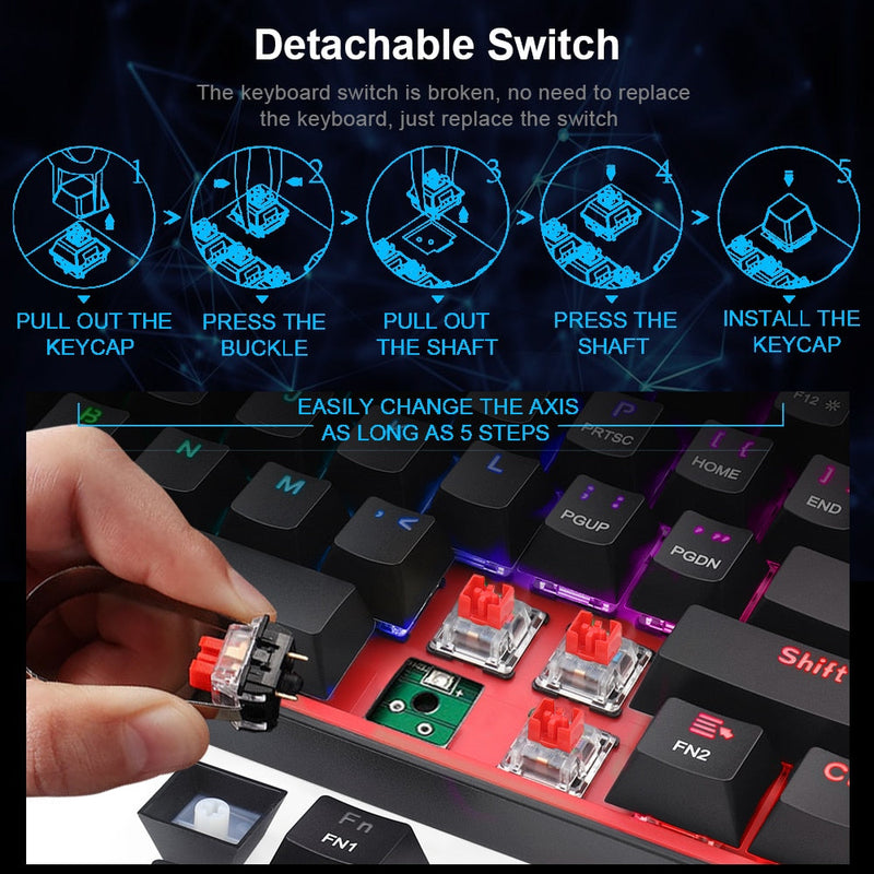 Teclado Mecânico REDRAGON K617 Fizz