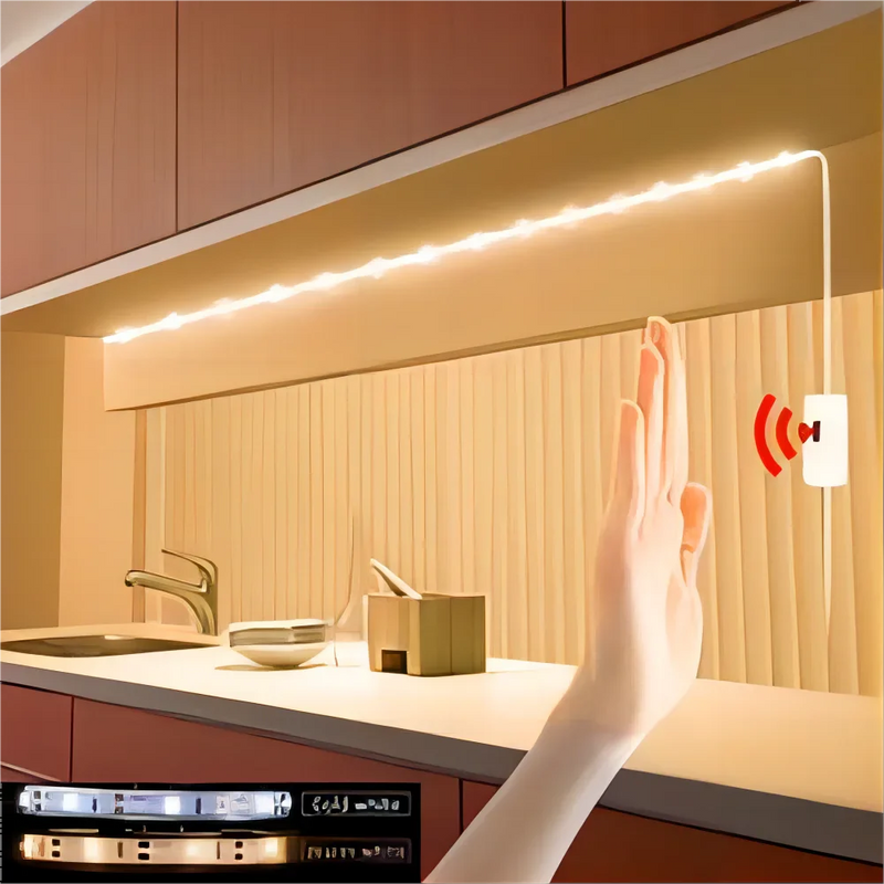 Fita de LED discreta com sensor de movimento, controladora
