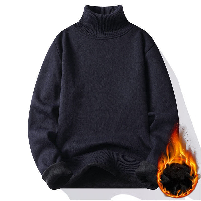 Suéter Masculino de Gola Alta -Outono Inverno