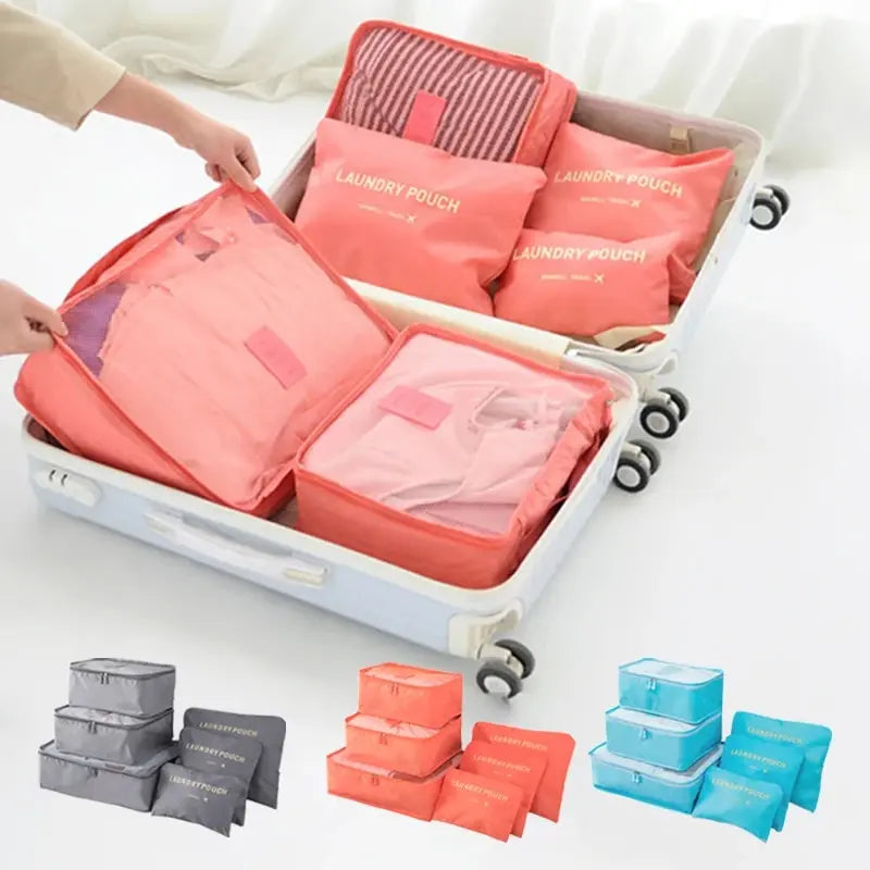 Conjunto organizador de embalagem de bagagem (6 unidades)