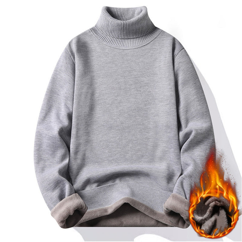 Suéter Masculino de Gola Alta -Outono Inverno