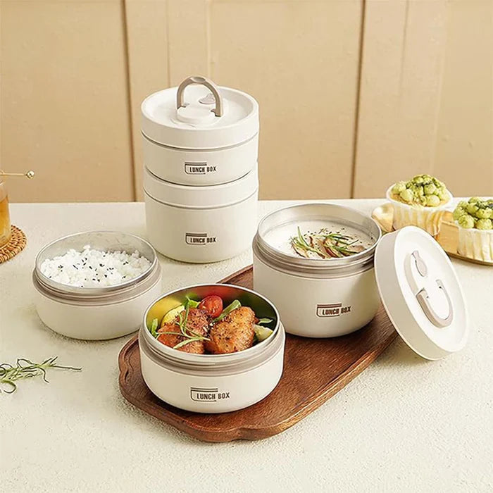 Kit 3 Lancheiras Térmicas Premium Lunch Box + Bolsa Térmica