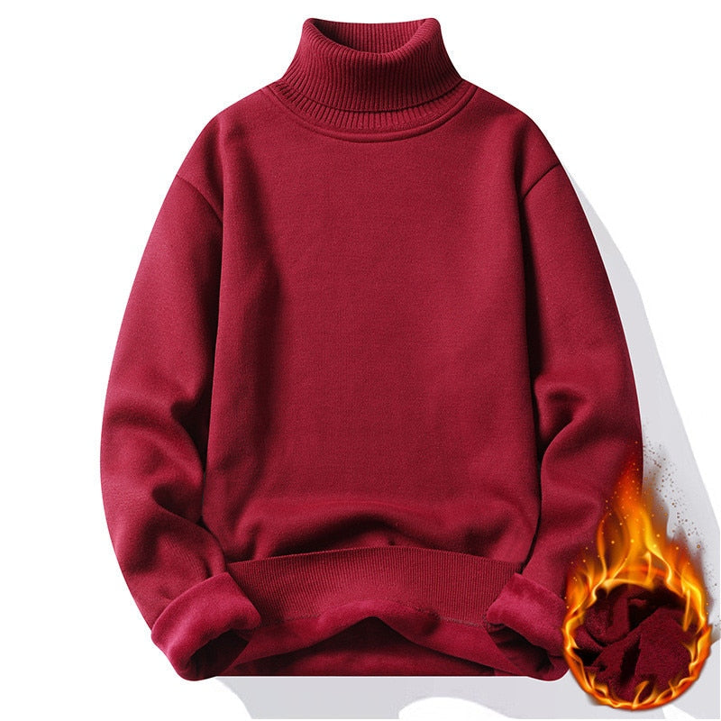 Suéter Masculino de Gola Alta -Outono Inverno