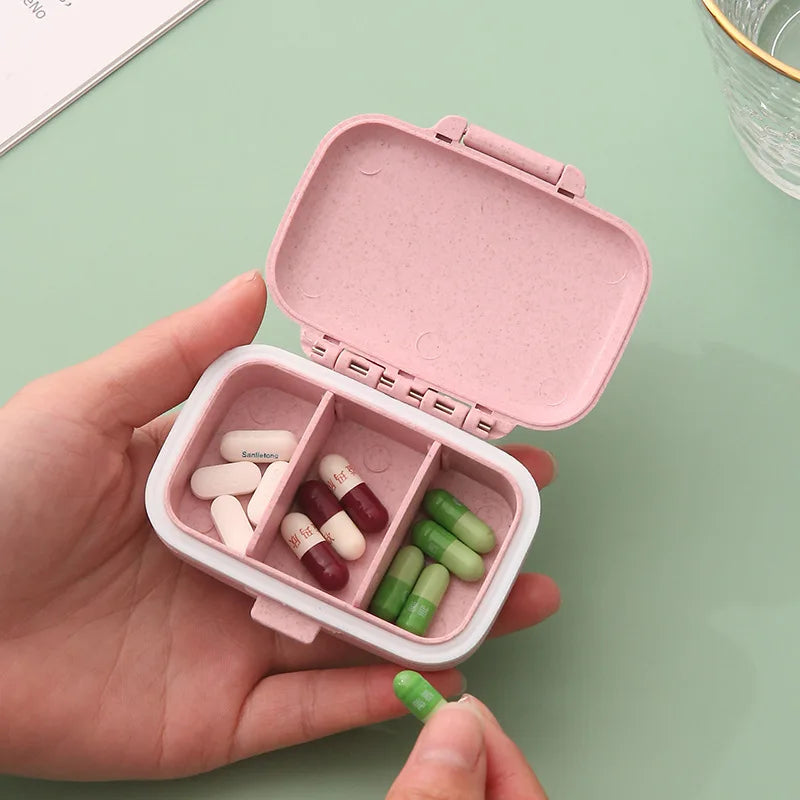 Organizador de Comprimido Portátil - 8 Grades (Compre 1  Leve 2)