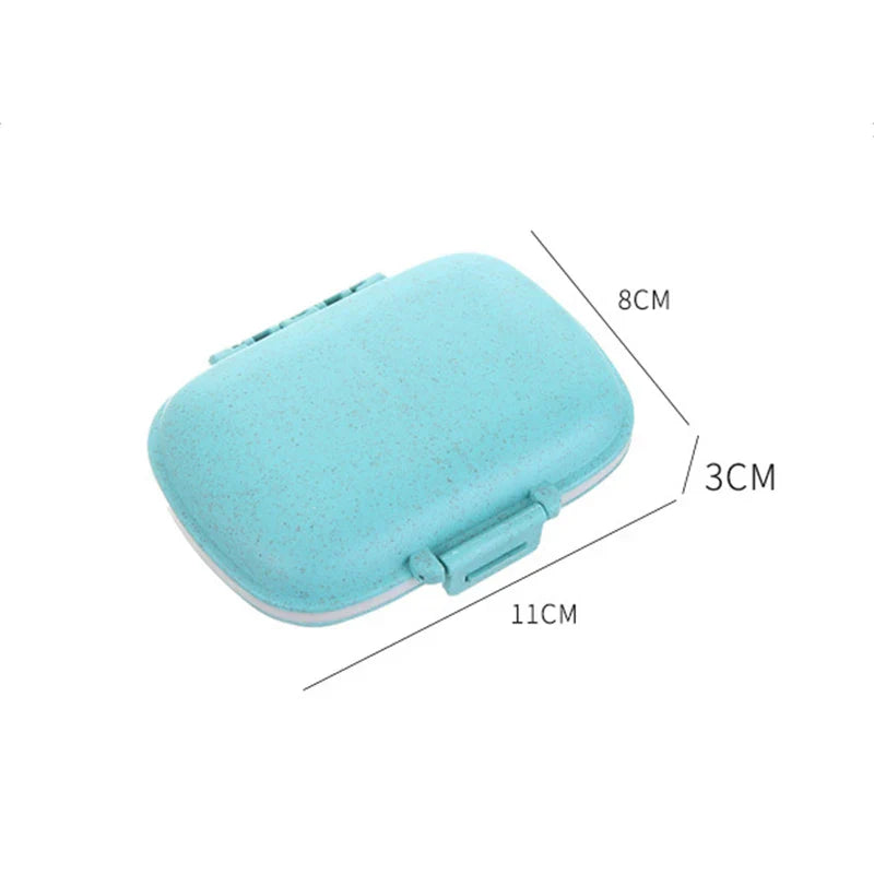 Organizador de Comprimido Portátil - 8 Grades (Compre 1  Leve 2)