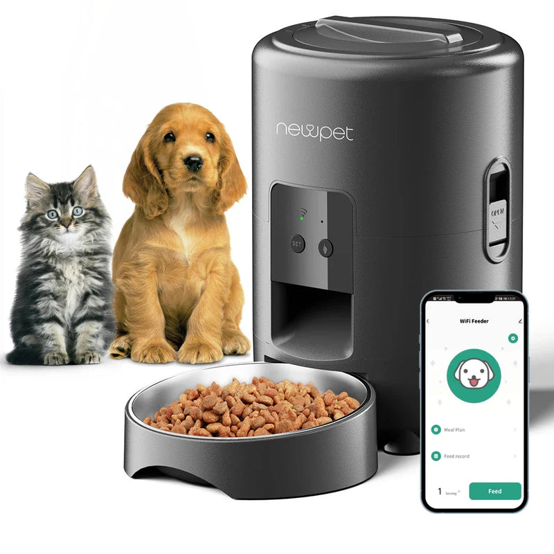 Comedouro Para Cães e Gatos Automático Newpet 2L – Controle pelo Wi-Fi Com o Celular