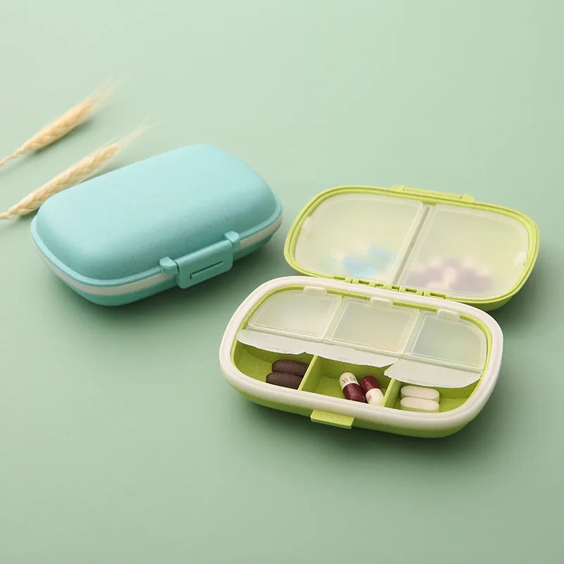 Organizador de Comprimido Portátil - 8 Grades (Compre 1  Leve 2)